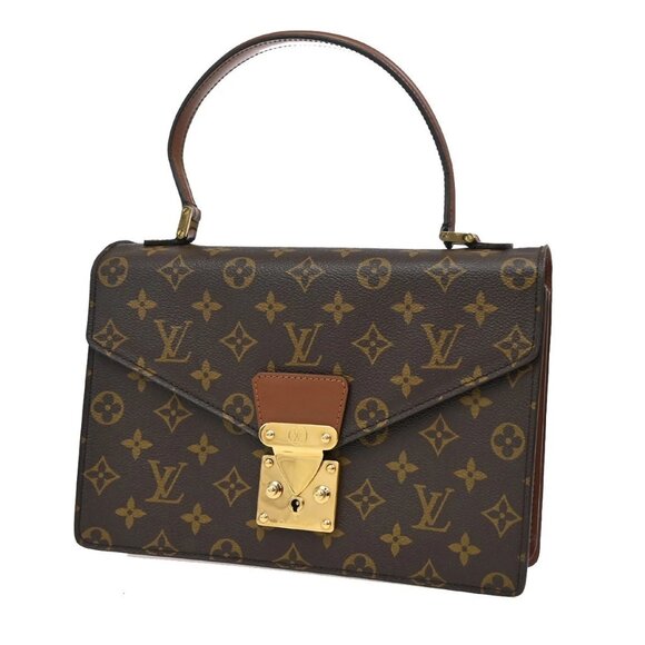 LOUIS VUITTON Concorde Hand Bag Monogram Leather Brown France M51190 70TA038 - Picture 2 of 16